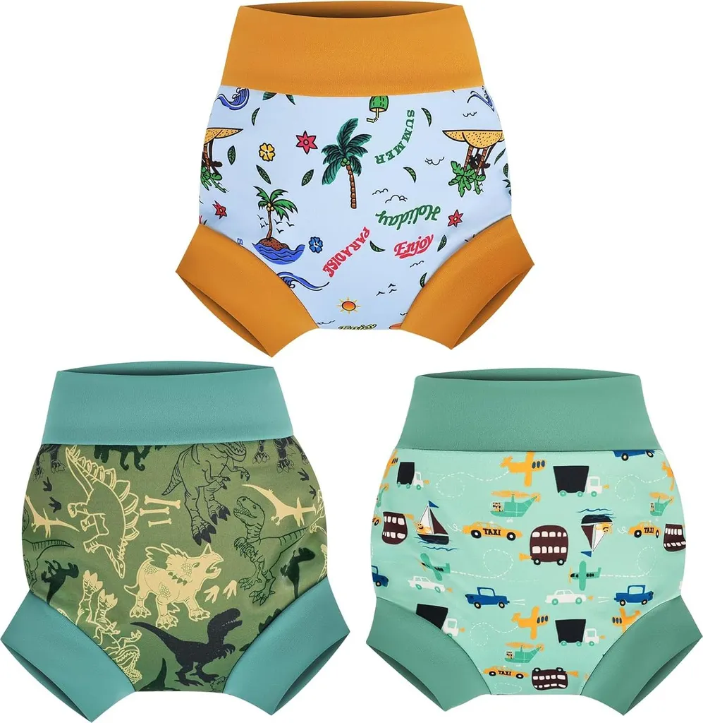 Kit piscine bébé garçon 3 ans avec 3 couches de natation lavables et douces