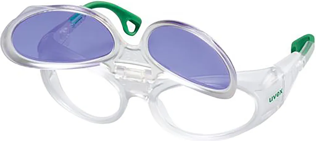 Lunettes de Sécurité Didymium Uvex RX cd 5505 avec Flip-up PC Plan