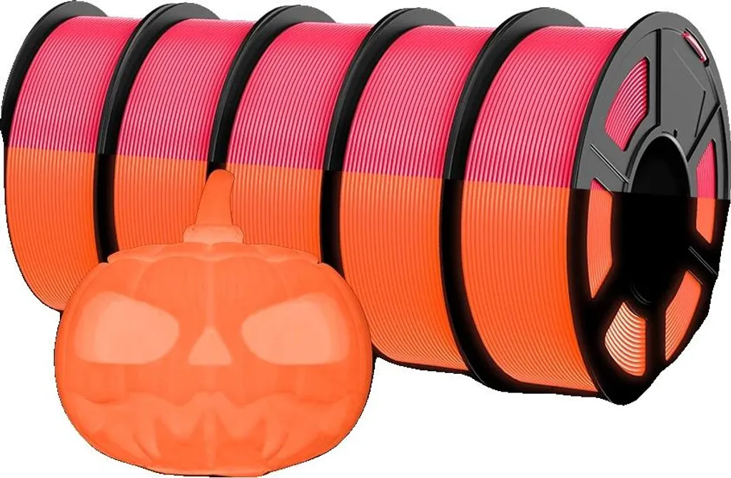 Filament 3D PETG NOC-5RD effet lumineux rouge sans bulles haute précision