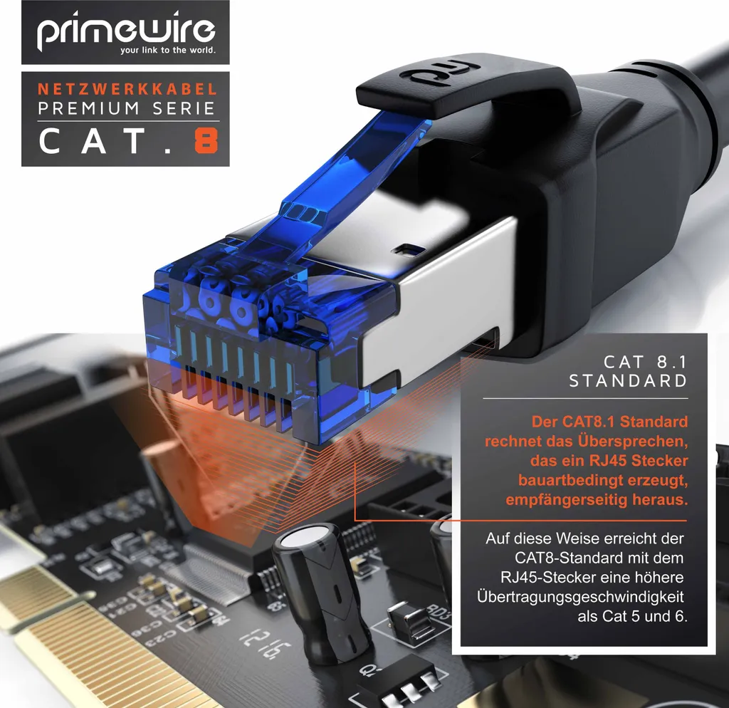 Cavo Patch Cat 8 Piatto Da 2 M – 40 Gbps, 2000 MHz, Schermato U/FTP, LSZH TPE, Nero, RJ45
