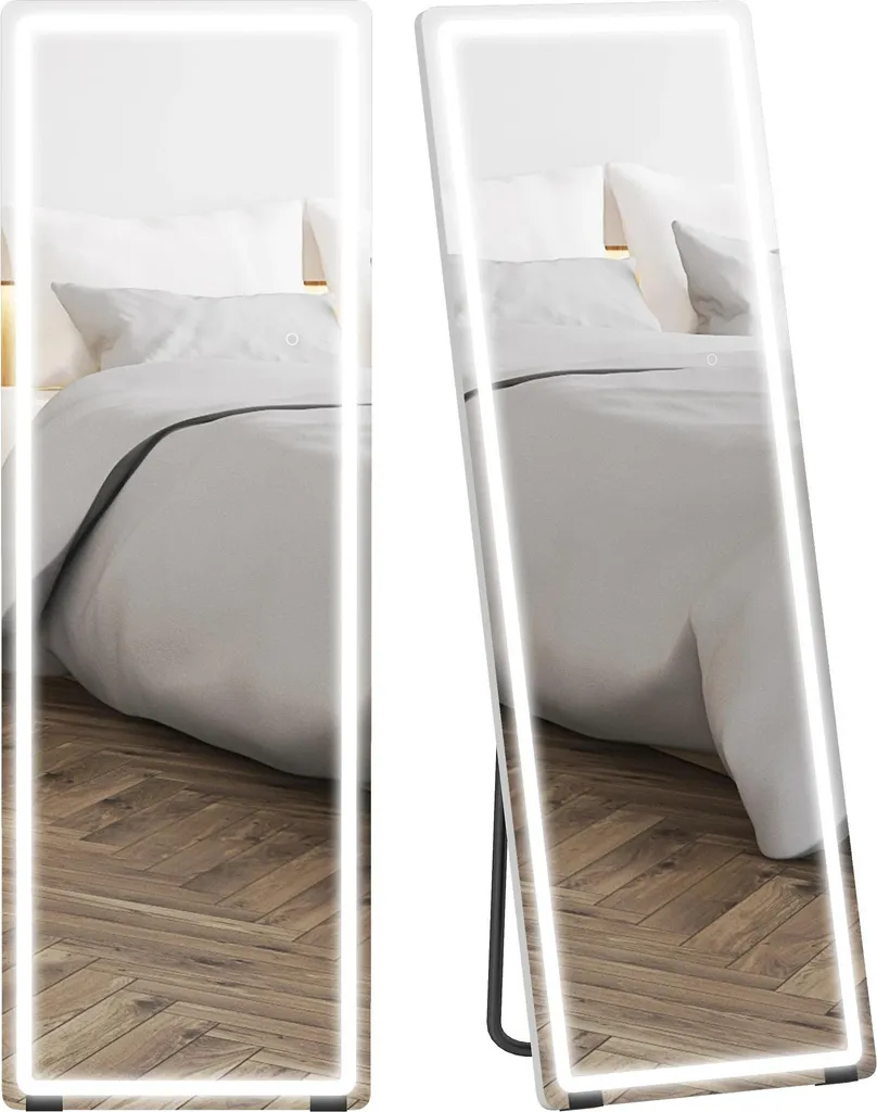 Miroir LED 150x50cm éclairage naturel - Fini les zones d'ombre argent