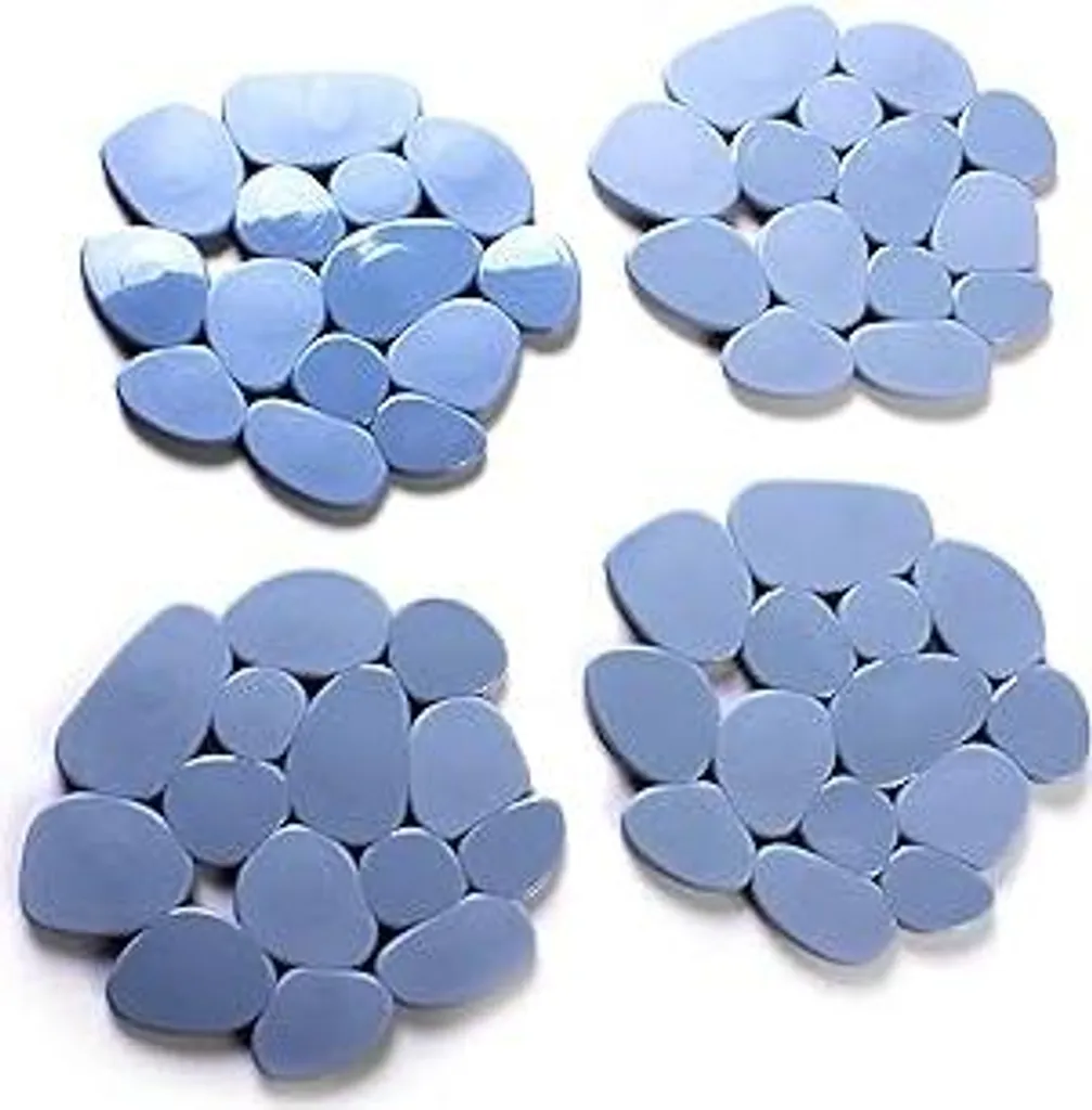 Inserti Antiscivolo MSV Grigio per Vasca e Doccia - Design 4 Pezzi