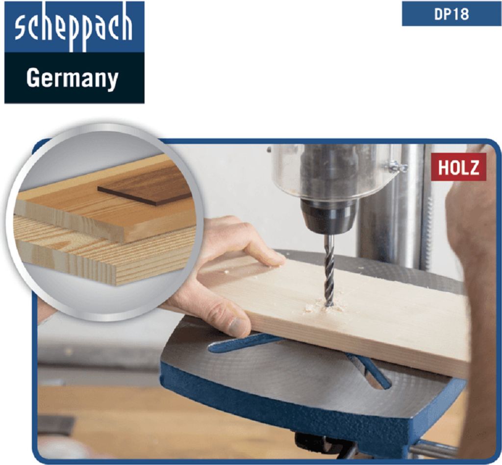 SCHEPPACH DP18 Ständerbohrmaschine Tischbohrmaschine Produktbild 9