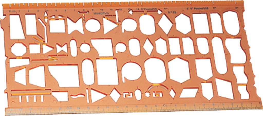 MINERVA Organigraph Schablone Symbole 45