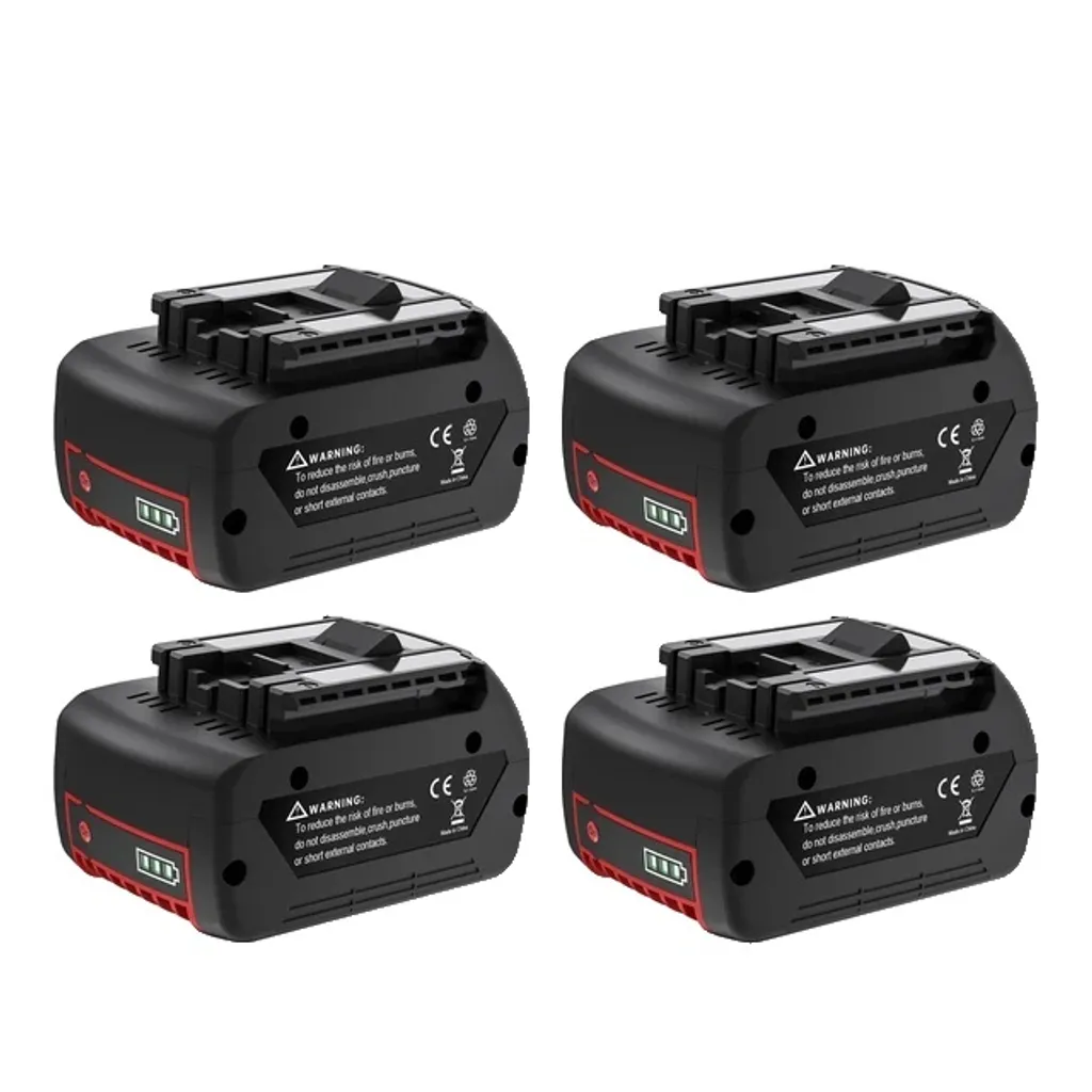 Batterie 18V Li-Ion 6.0Ah Capacité Maximale - 4 Batteries Fiables pour Travaux