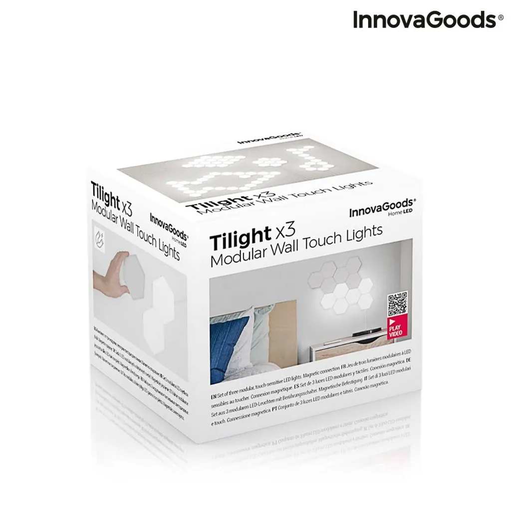 Applique Murale LED Hexagonale Tactile et Modulable Tilight - Pack de 3