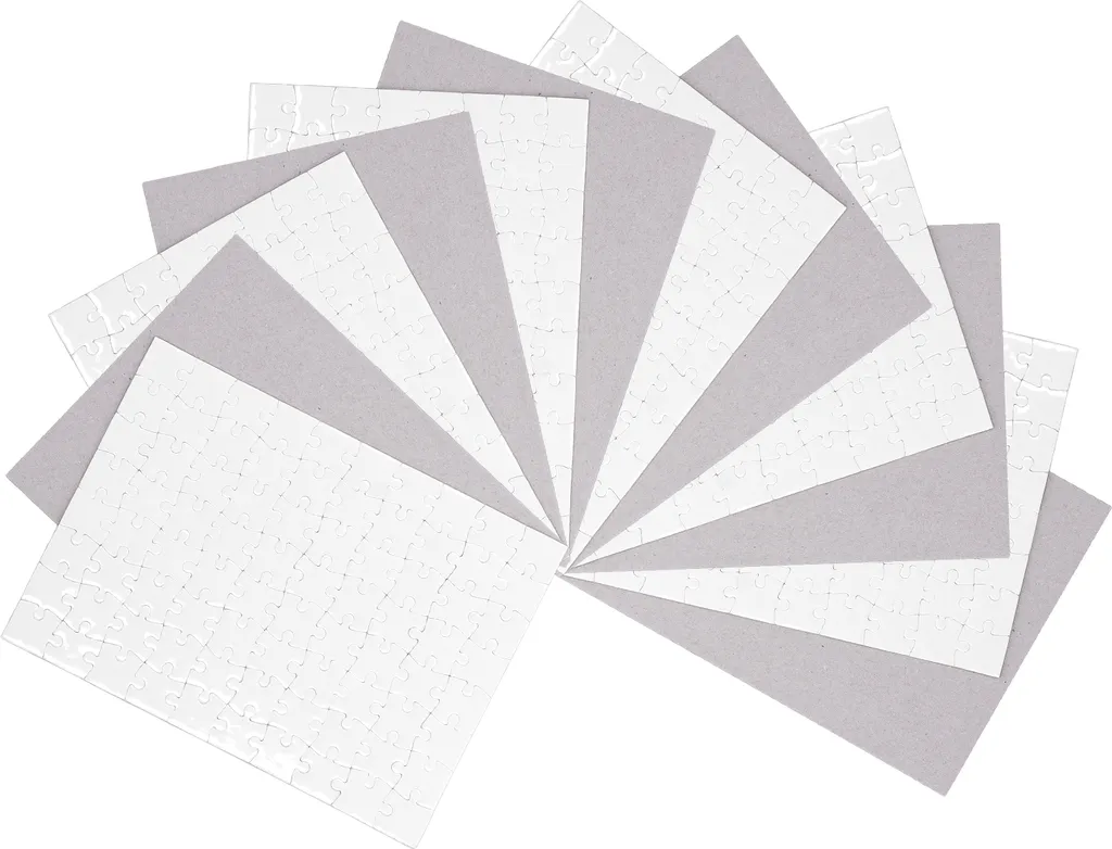 6 Set Sublimazione spazi puzzle fai da te trasferimento termico stampa di calore artigianato 7.8x5.7in