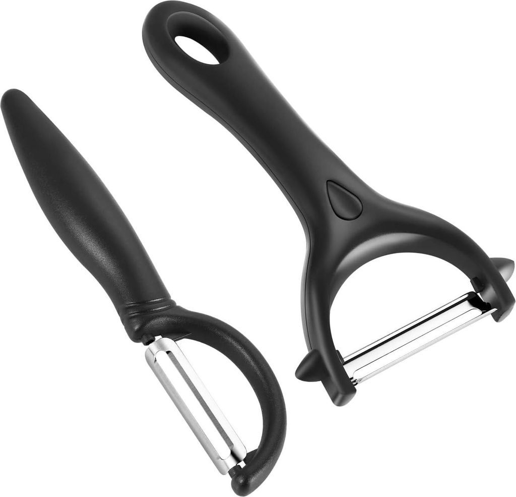 Universeller Sparschäler - 2 Stück - Edelstahl Sparschäler - manuelle Kartoffelschäler - ergonomischer Griff - Küchenmesser mit scharfem Blatt...