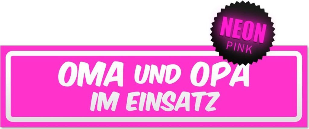 Oma und Opa im Einsatz invertiert Magnetschild Schild magnetisch