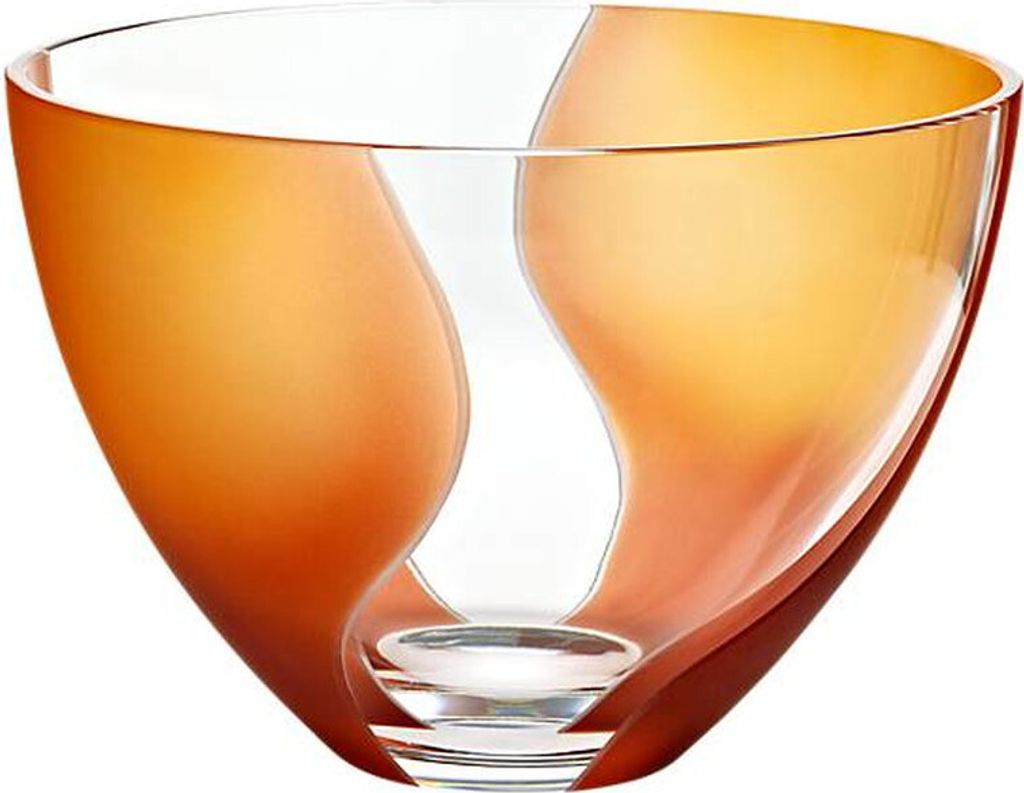Schale Elements Ø20cm, Orange/Rot, aus Bleikristall, aus Bleikristall