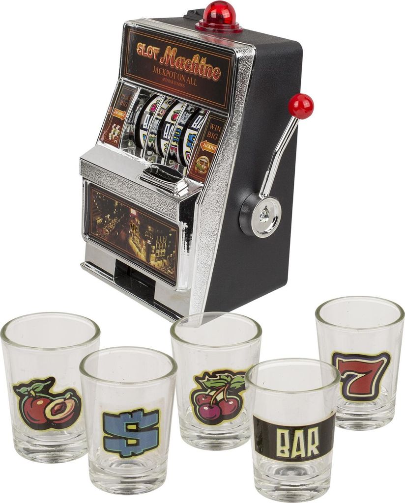 OOTB Trinkspiel Spielautomat mit 5 Shooter-Gläsern Produktbild 