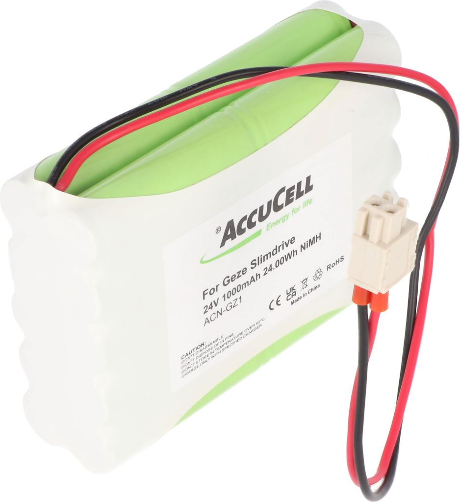 Nachbau Akku passend für die Geze Slimdrive 24V 900mAh NiMH AkkuPack 106863, 25020