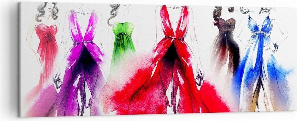 Bild auf Leinwand - Leinwandbild - Fotomodell Frau - 140x50cm - Wand Bild - Wanddeko - Wandbilder - Leinwanddruck - Bilder - Kunstdruck - Wanddekor...