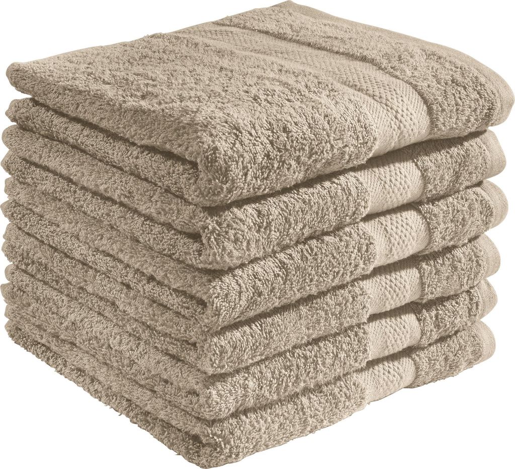 REDBEST Handtuch Chicago" 6er-Pack taupe 50x100 cm"