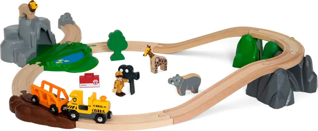 Circuit Train Safari BRIO 33960 Idéal pour Développer l'Imagination