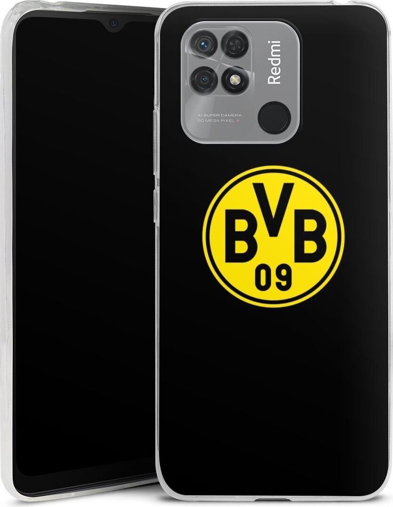 DeinDesign Slim Hülle für Xiaomi Redmi 10C Silikon Case Ultra Dünn Handyhülle BVB Borussia Dortmund Logo