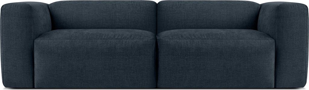 KONSIMO 2,5-Sitzer-Sofa mit extrem weicher und bequemer Sitzfläche "BUFFO", dunkelblau, Gewebestoff, Boho ,250x73x96 cm