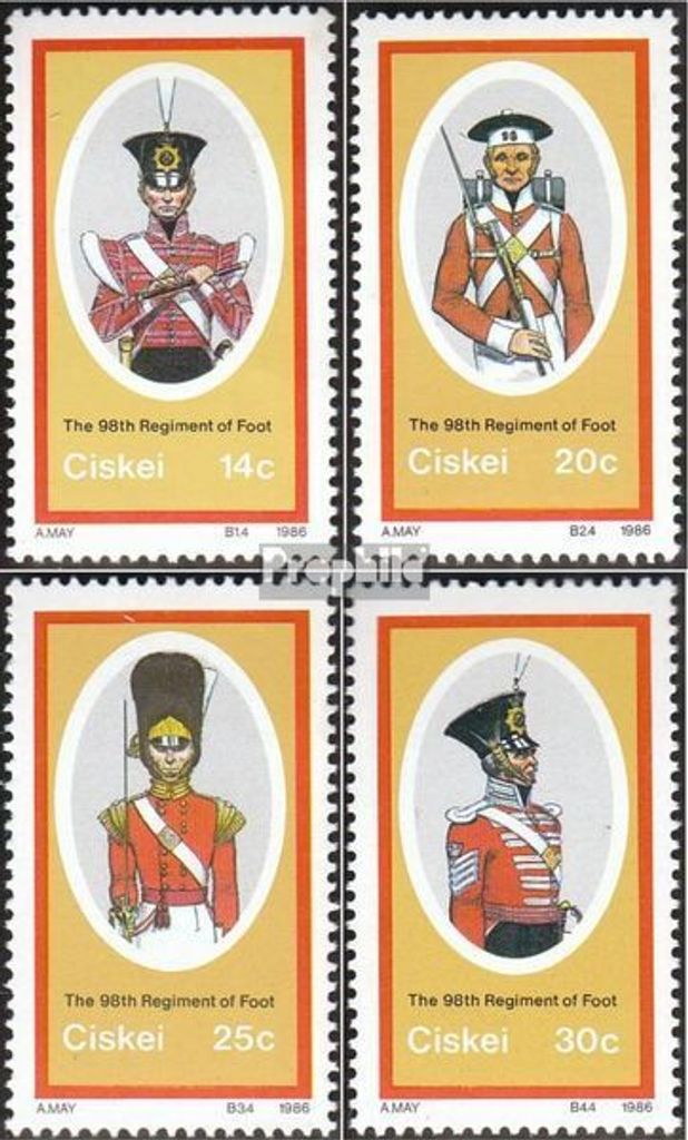 Briefmarken Südafrika - Ciskei 1986 Mi 98-101 (kompl.Ausg.) FDC Uniformen