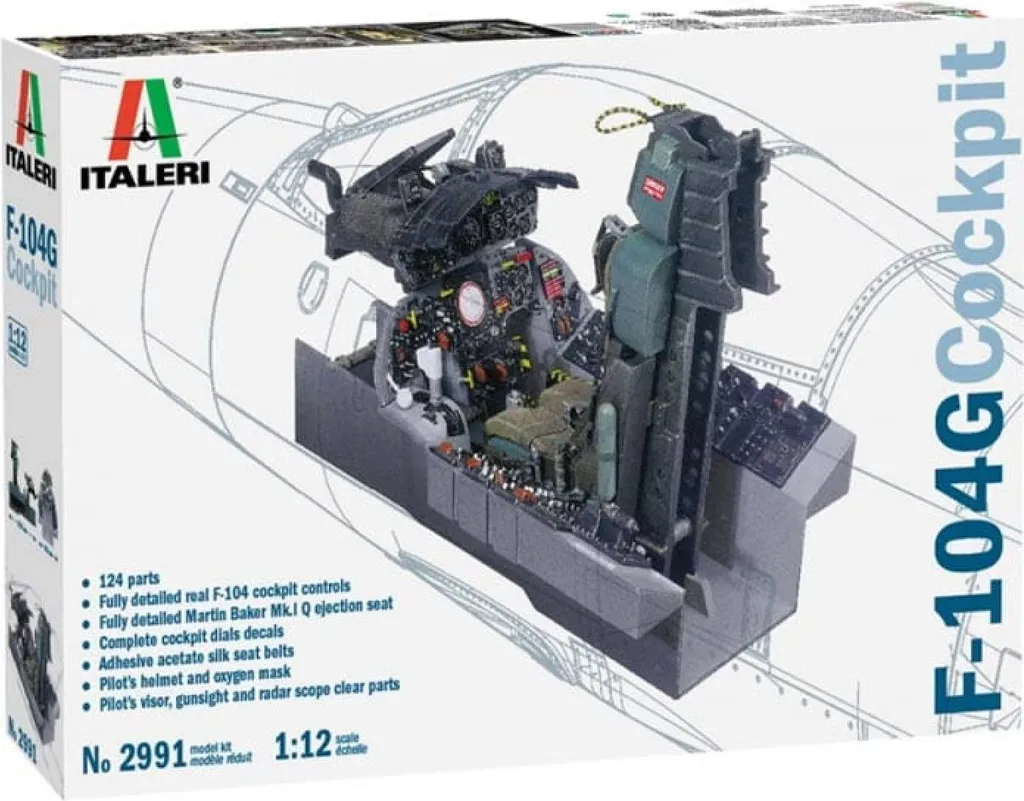 F-104G Cockpit 1:12 Haute Précision 510002991 - Siège Éjectable Détaillé