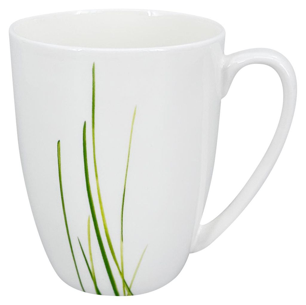 Porzellanbecher Luna Grass 350 ml, weiß/grün