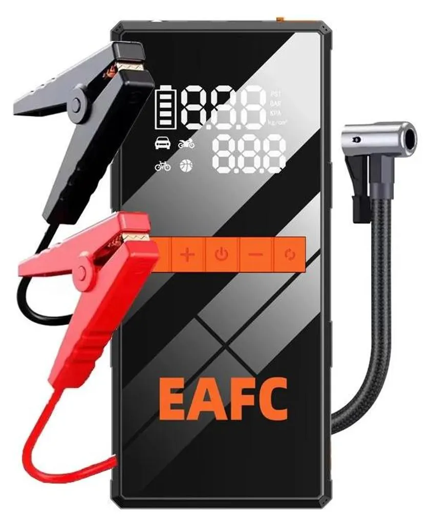 Kit d'urgence auto avec booster de batterie et pompe à air - Modèle V5