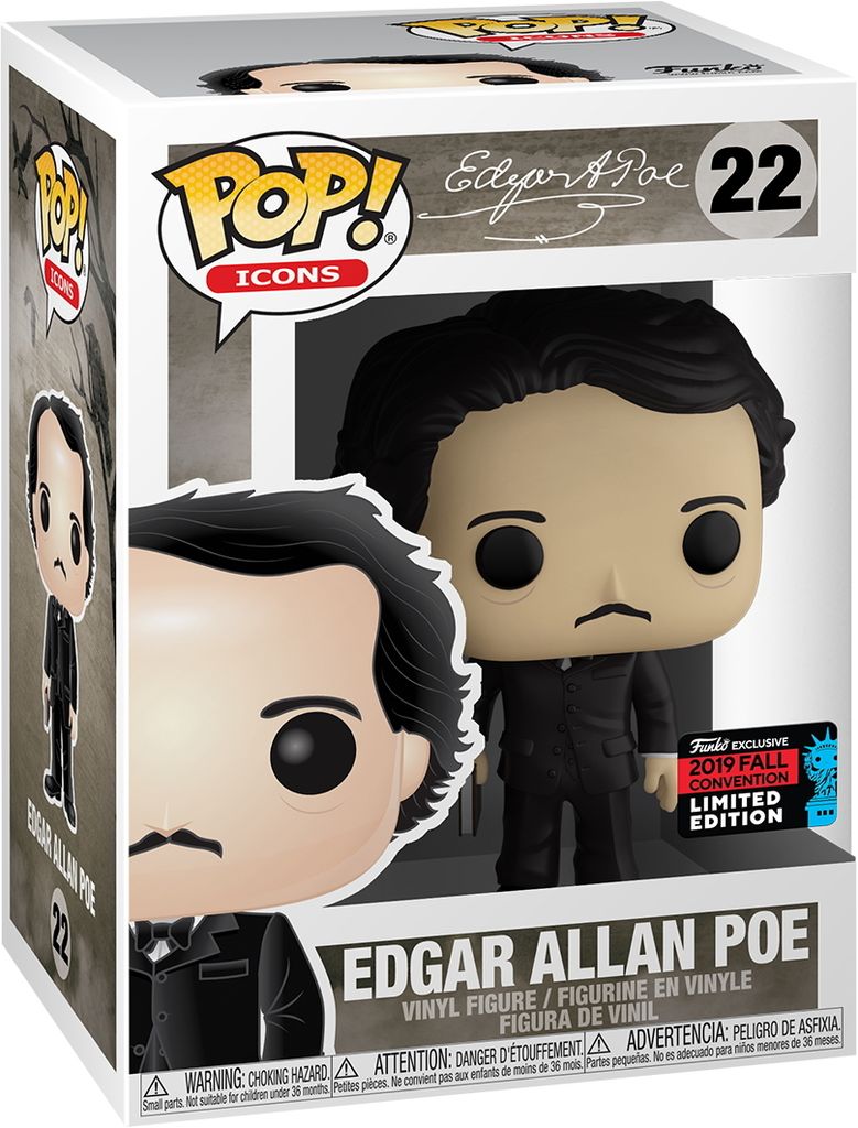 Edgar Allan Poe - Edgar Allan Poe with Book 22 2019 Fall Convention Limited Edition - Funko Pop! - Vinyl Figur