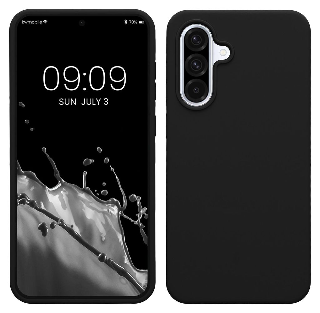 kwmobile Handyhülle für Samsung Galaxy A36 5G Hülle - Case Silikon - Kabelloses Laden - Schutzhülle Cover in Schwarz