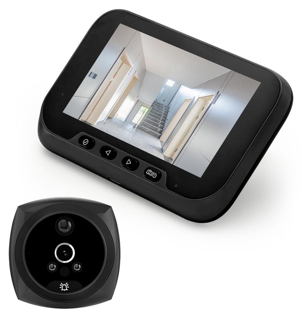 4,5-Zoll-Gucklochkamera-Tuerklingel fuer Wohnungstuer 2MP LCD Digitaler Gucklochbetrachter Tuerklingel 135-Grad-Erkennung des menschlichen Koerpers...