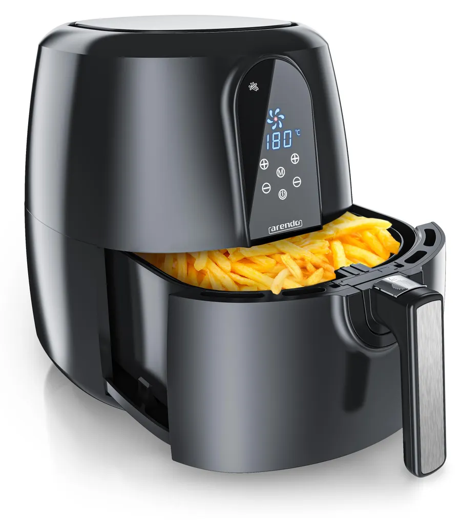 Friteuse Air Chaud 1800W Grande Capacité 5,2 Litres Design Noir