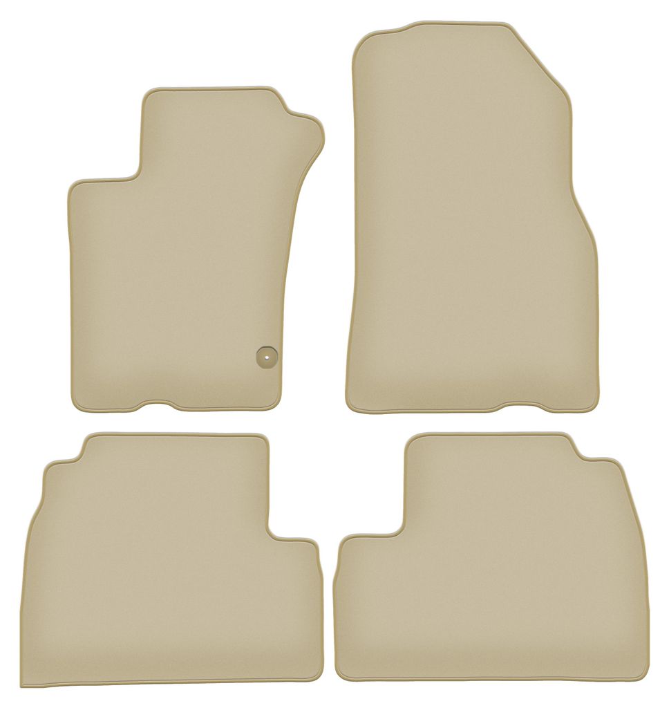 Velours-Fußmatten PREMIUM beige passend für Mercedes ML W163 (1998-2005, SUV) – mit Befestigungen – passgenau