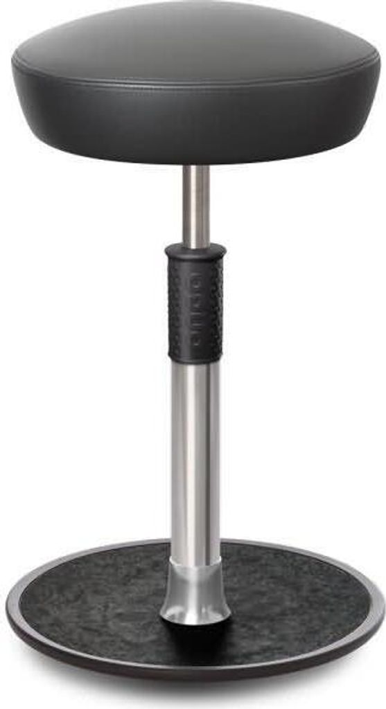 Sitz- Stehhocker Free Tall Hutsitz Boxmark Leder Grau chrom Produktbild 