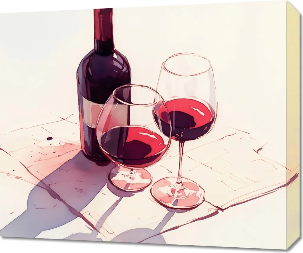 Quadro Arredo Vino 60x50 Atmosfere Vinicole - Design per Enoteca e Bar