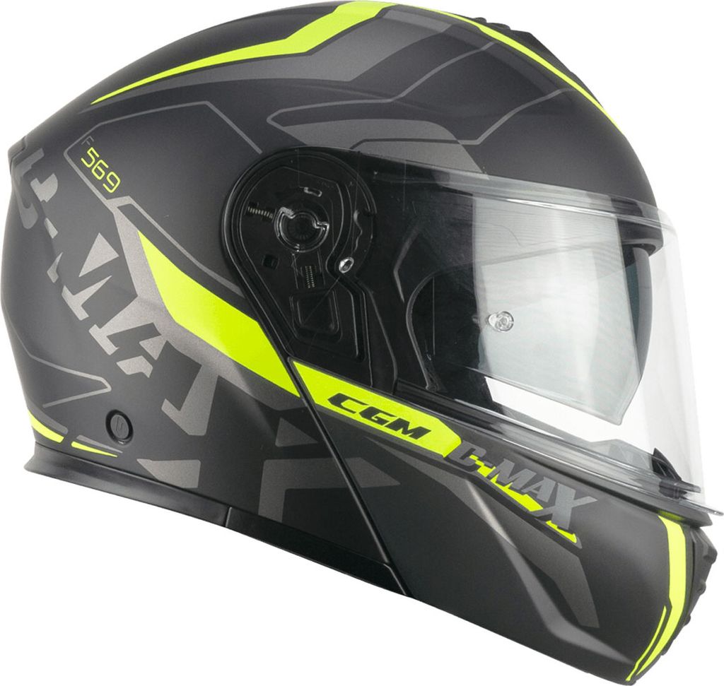 Modular Helm CGM 569G C-MAX CITY Schwarz Matt Fluo Gelb größe XS
