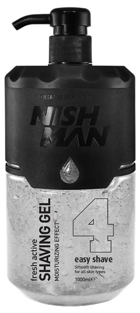 NISHMAN Gel de rasage Rasiergel 1 litre - 4, couleur gris Image du produit 
