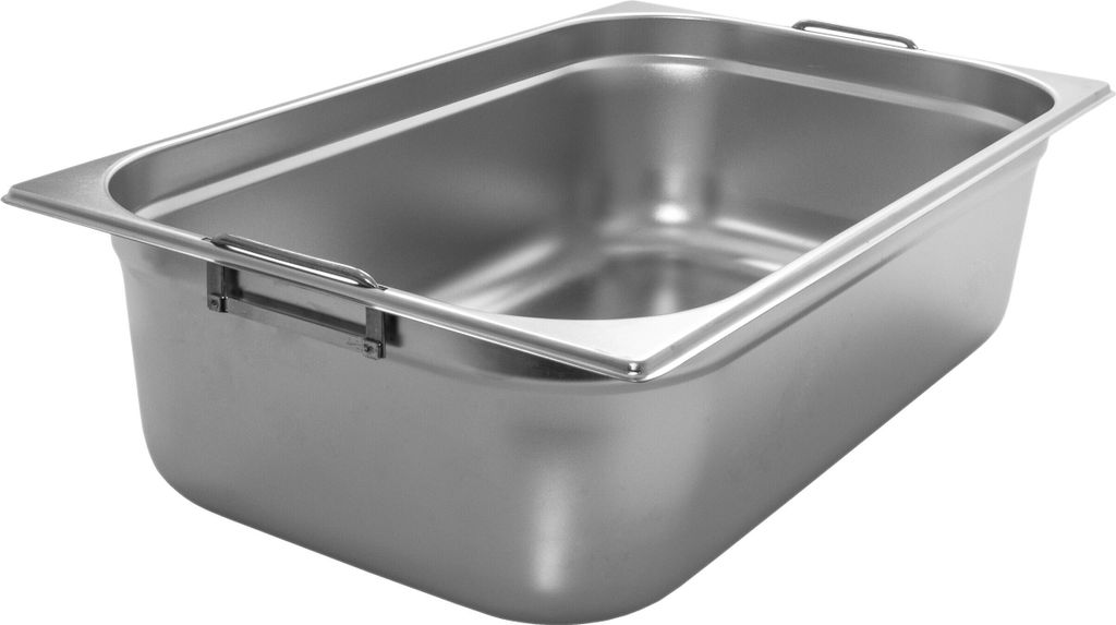 AcMax GN 1/1 Gastronormbehälter GN-Behälter Edelstahl 21 Liter Tiefe 150mm FALLGRIFF