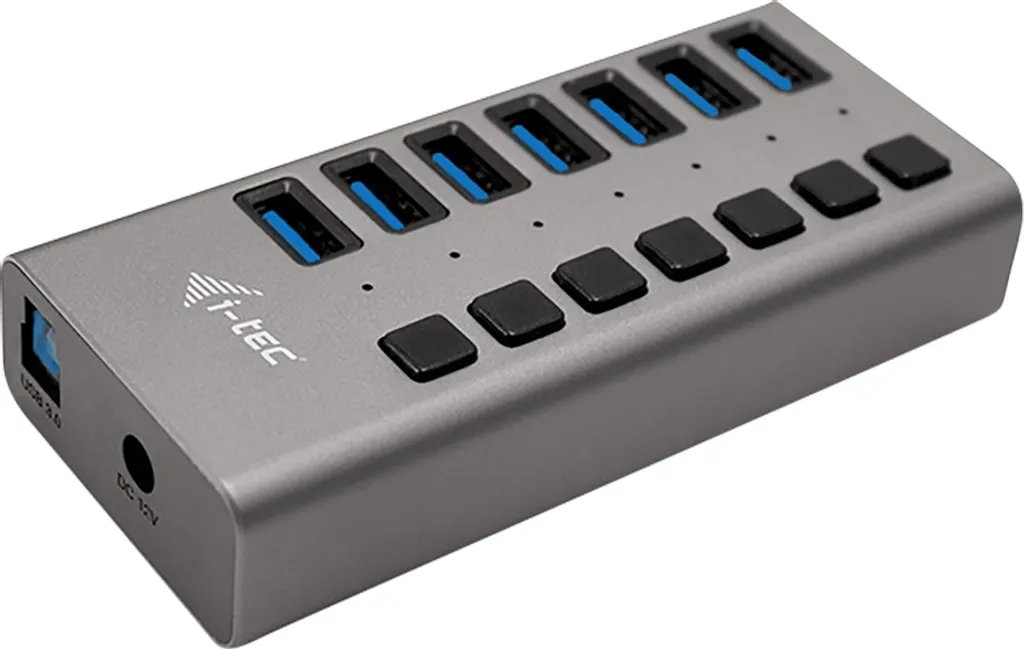 i-tec HUB USB 3.0 7 Porte 36W - Hub Alimentato Professionale i-tec
