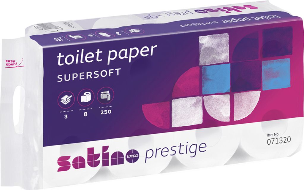 8 Rollen Toilettenpapier 4-lagig weiß 150 Blatt supersoft Produktbild 1