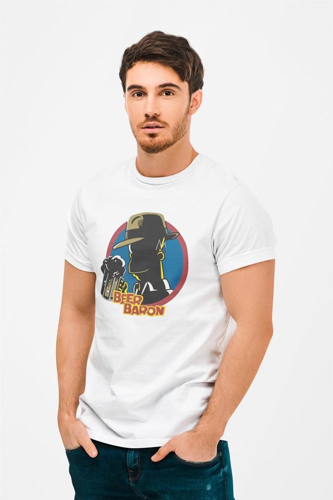 D&B Uni Polo MO00055 TheSimpsons Weiß-Größe 2XL