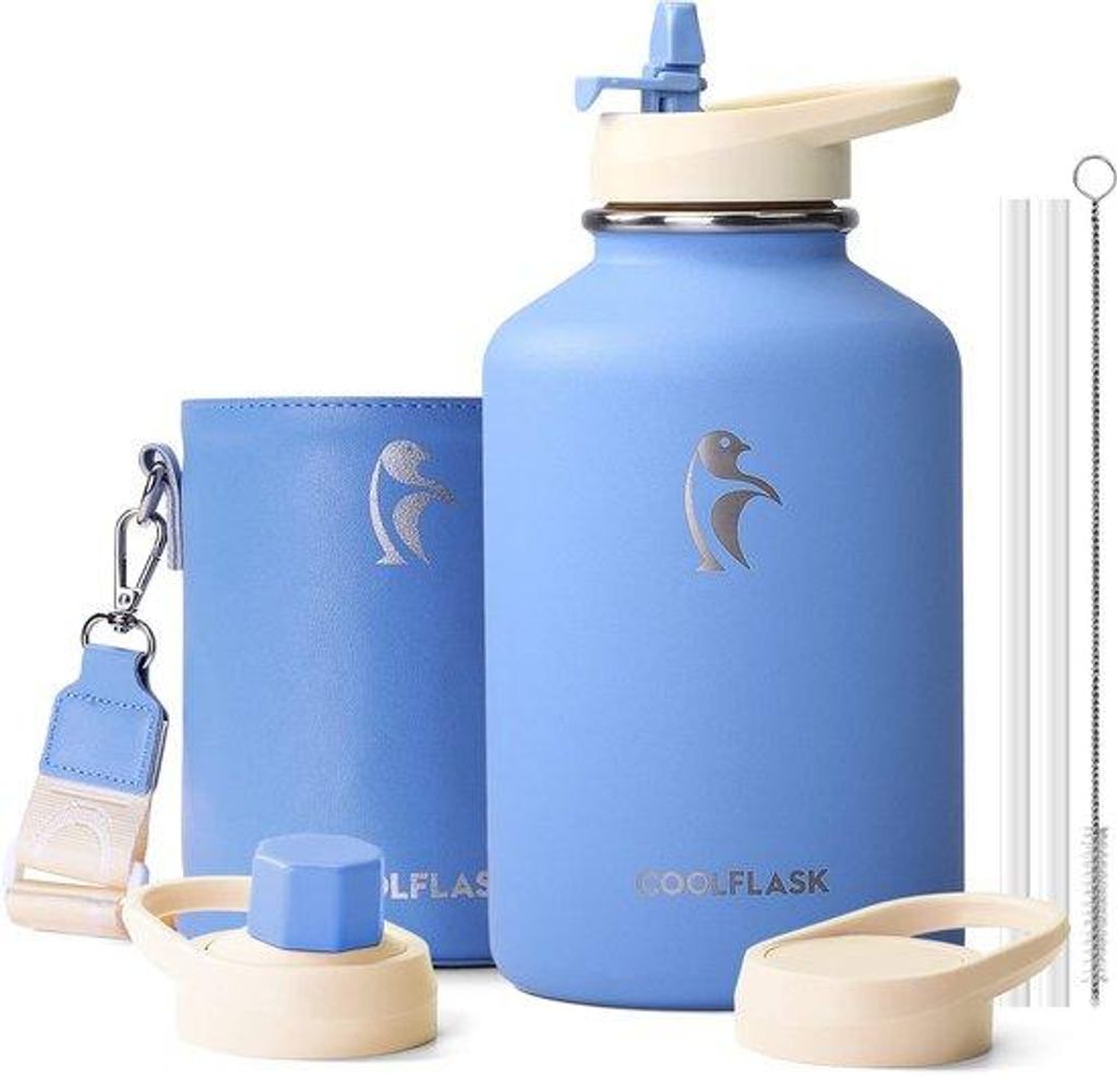 Bouteille d'eau en acier inoxydable 2 L, garde au frais Image du produit 
