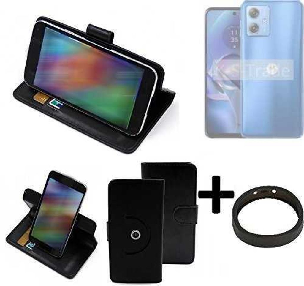 K-S-Trade Case Schutz Hülle kompatibel mit Motorola Moto G54 5G XT-2343-1 + Bumper Handy Hülle Flipcase Smartphone Cover Handy Schutz Tasche
