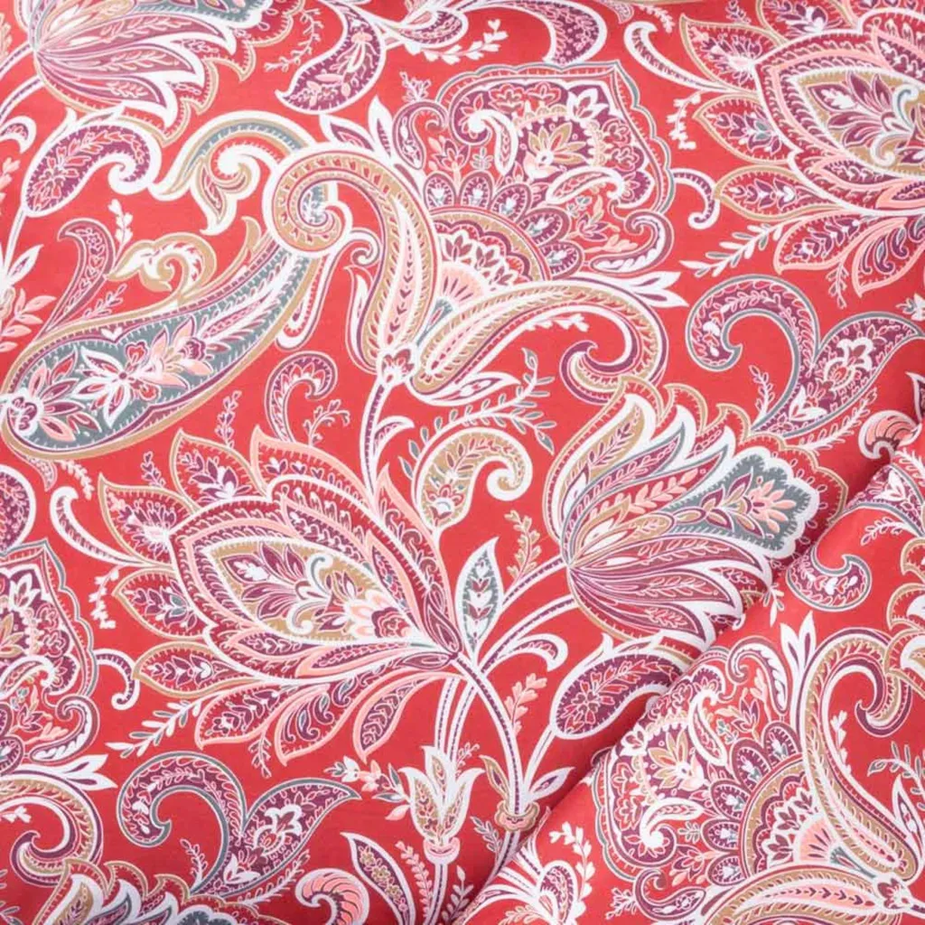 Linge de lit infroissable rouge Estella Milano coton Mako-Interlock - 4