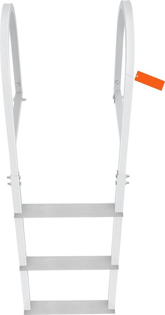 Aluminium-Bootsleiter, abnehmbar, 3 Stufen, Tragkraft 500 lbs