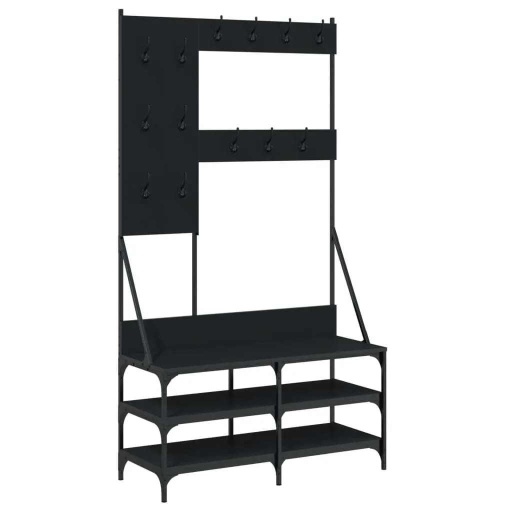 Appendiabiti vidaXL con Scarpiera Nero 100x40x184 cm | Arredo Ingresso