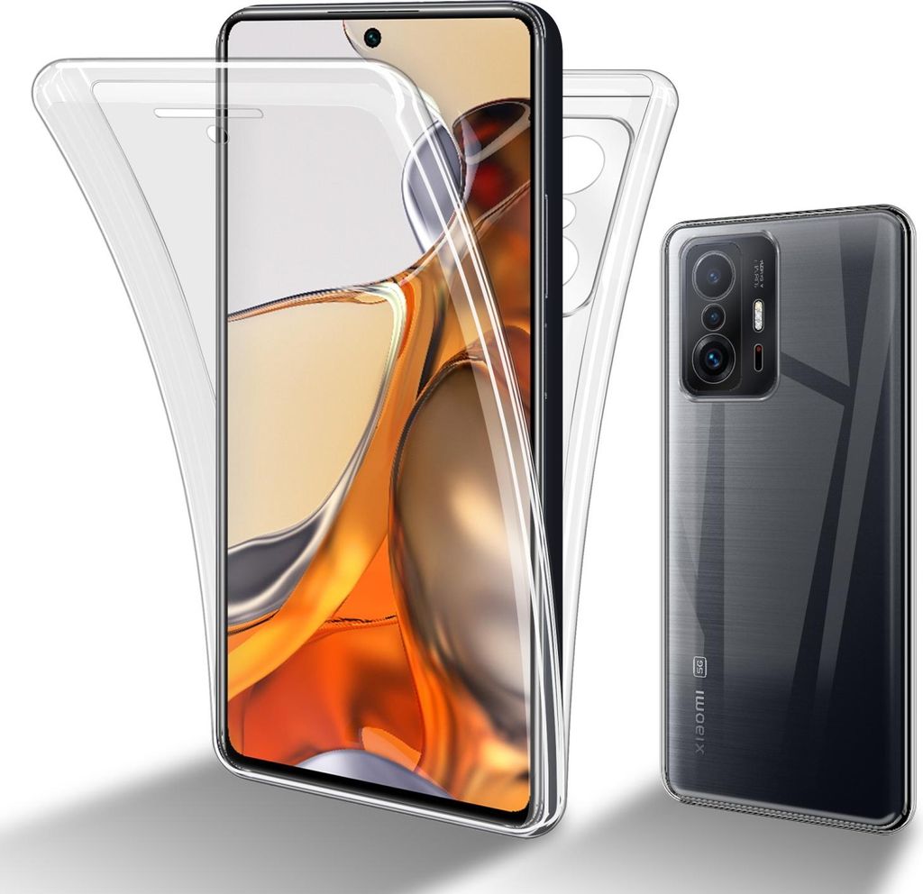 Cadorabo Schutzhülle für Xiaomi 11T / 11T PRO Hülle in Transparent 360° Etui Full Body Handyhülle Cover Case