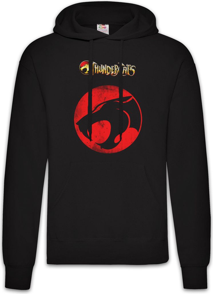 Urban Backwoods Vintage Mechanic Cat Logo, Herren Hoodie, Farbe: Schwarz, Größe: 3XL