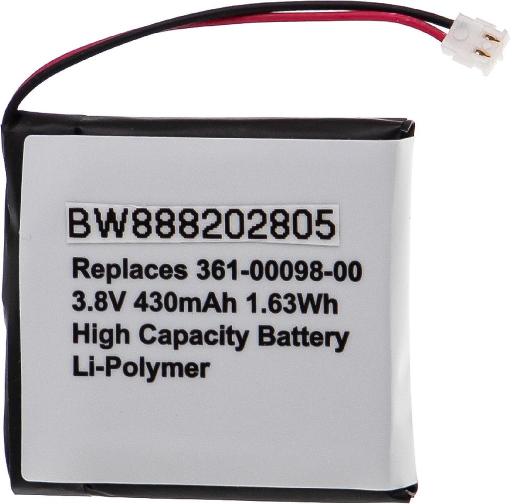 vhbw Akku Ersatz für Garmin 361-00098-00 für Smartwatch Uhr Fitnessarmband (430 mAh, 3,8 V, Li-Polymer)
