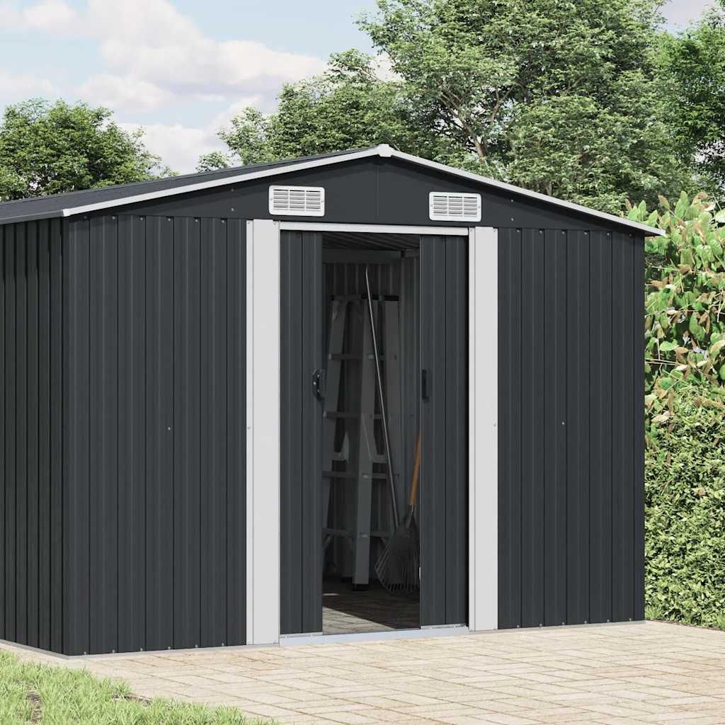 vidaXL Abri de jardin anthracite 257x779x181 cm Acier Image du produit 