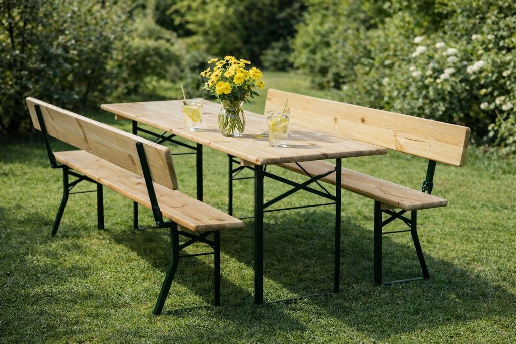 Biertafelset BAVORD PREMIUM 220x70 cm – massief grenen 30 Productafbeelding 