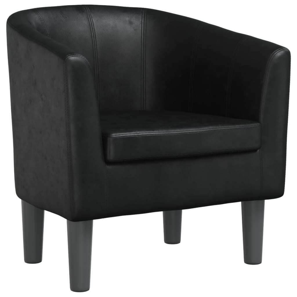 vidaXL Fauteuil club noir similicuir Image du produit 