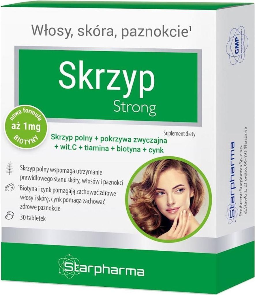 SKRZYP STRONG NA WŁOSY, SKÓRĘ I PAZNOKCIE 30 TABLETEK - STARPHARMA
